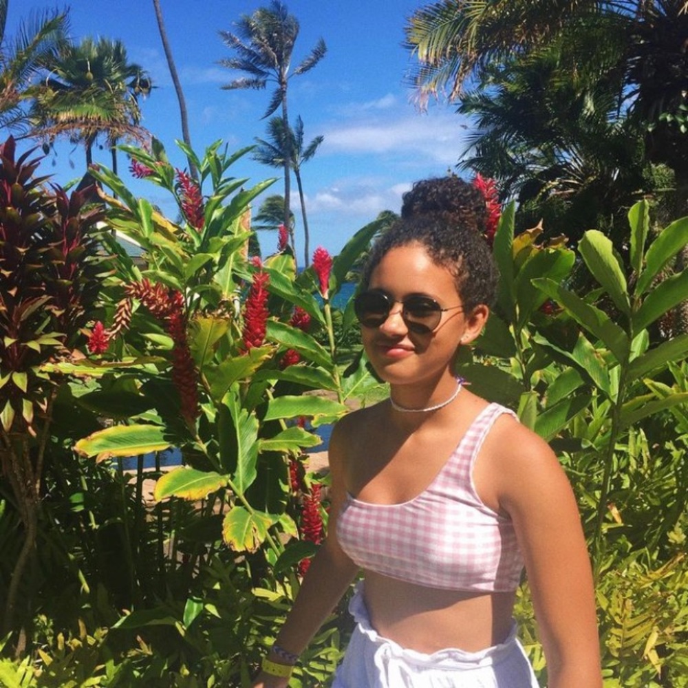 Nasty Gal One Shoulder Gingham Bikini Top